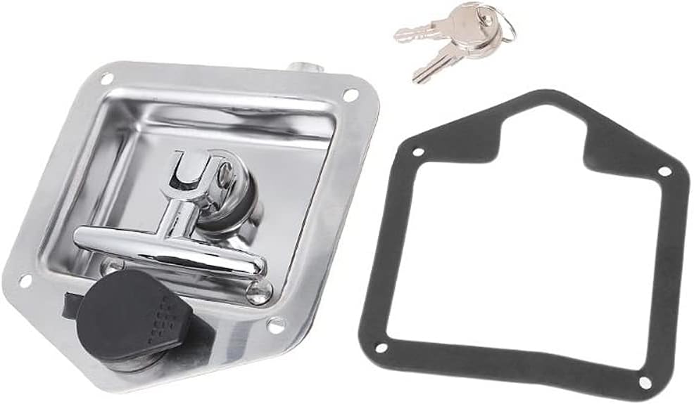6 Pack Stainless Steel T-Handle Lock RV Door Latch Replacement with Keys M2303