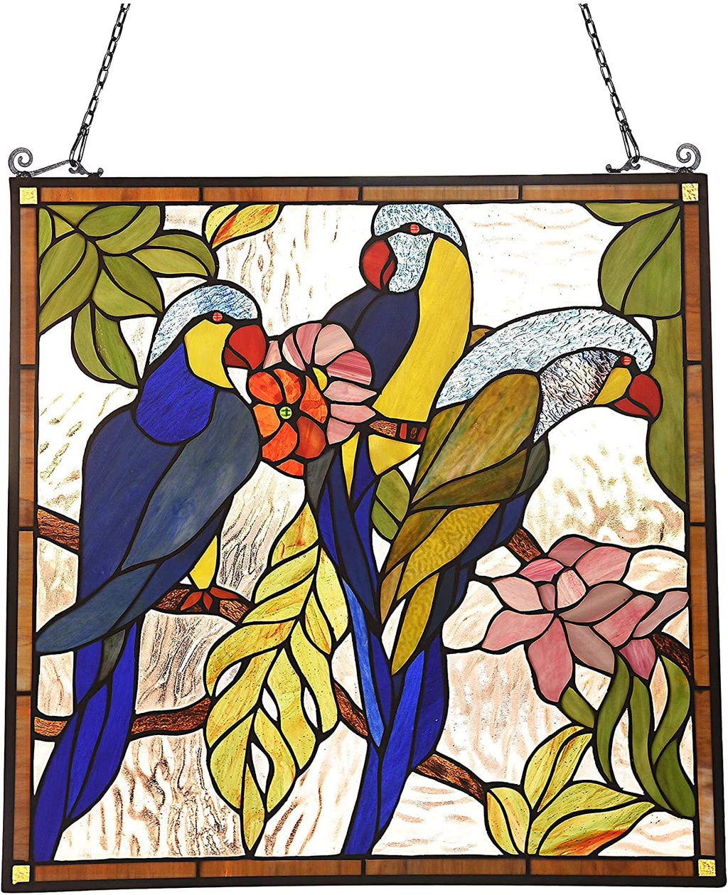 Tiffany-Glass Window Panel 24" Tall V28902