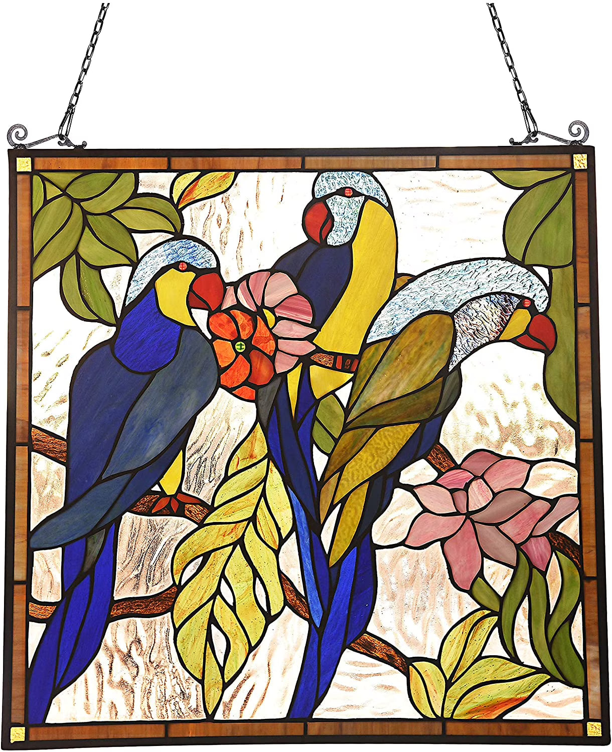 Tiffany-Glass Window Panel 24" Tall V28902