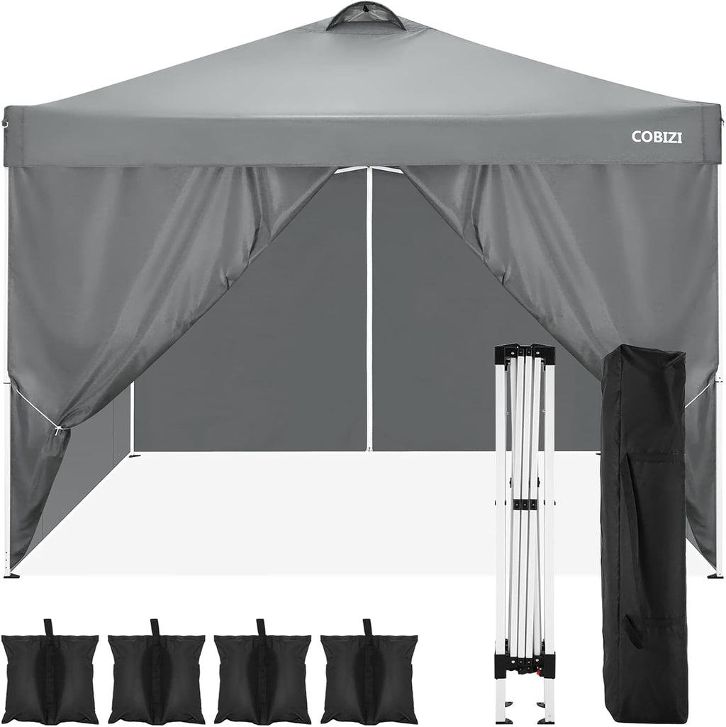 10x10 FT Outdoor Portable Canopy Tent with Sidewalls S749397