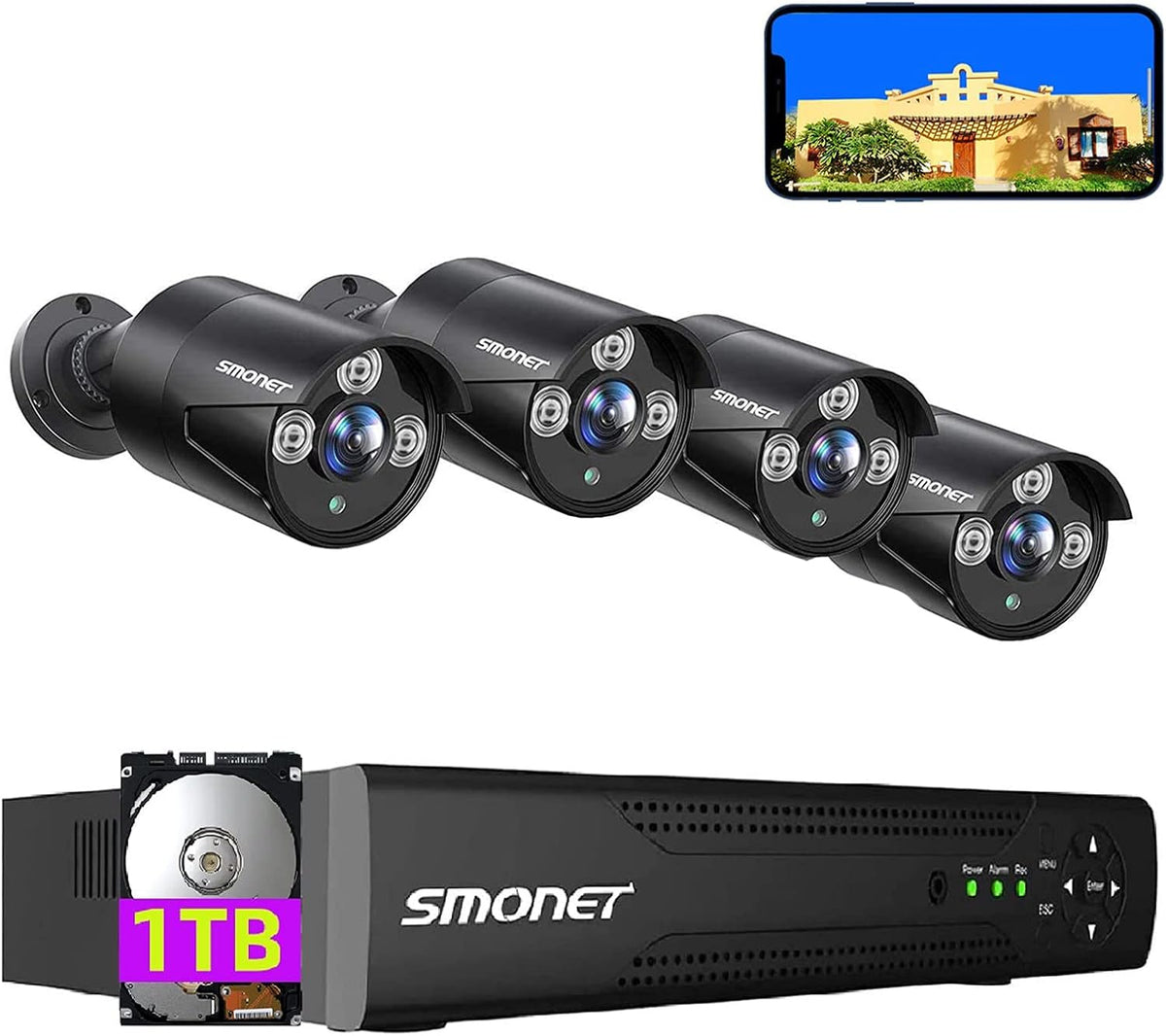 8CH 5MP Wired Security Camera System with 2TB Hard Drive V5857