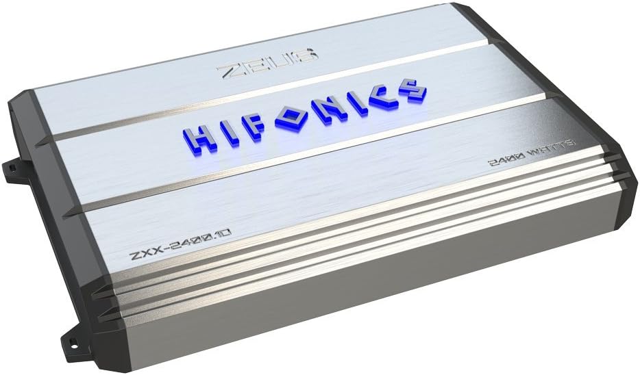 Silver Class D Car Audio Amplifier, 1200-Watt, 1 Ohm Stable S265
