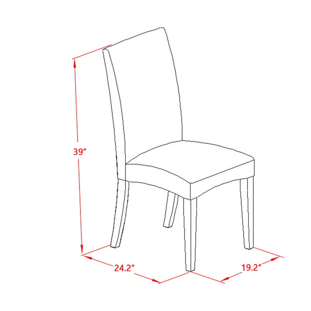 39" Fabric Dining Chairs in Oak/Gray (Set of 2) J403740