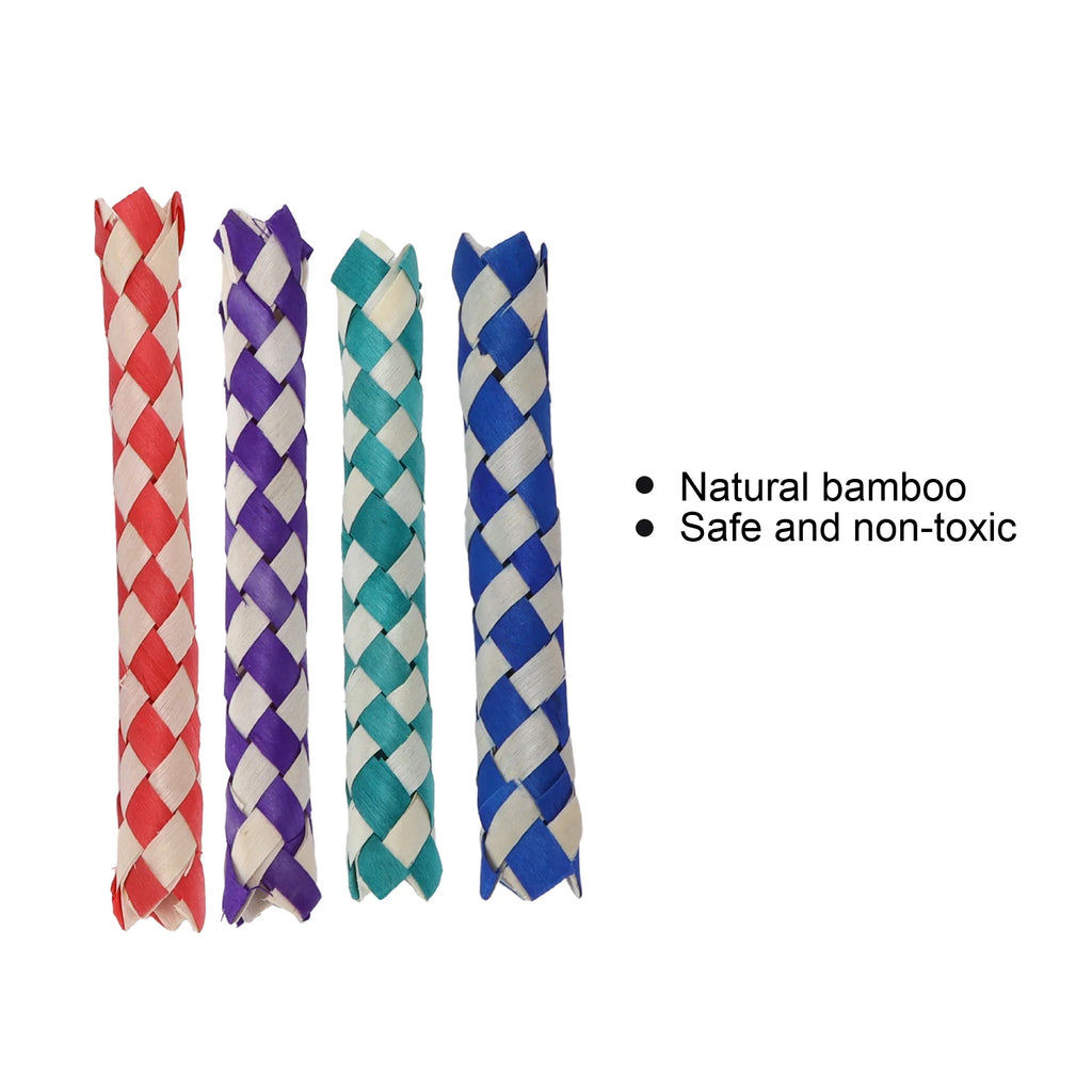 24pcs Chinese Bamboo Finger Trap, Birds Parrots Chew Toy, DIY Toy O6053