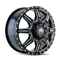 22x8.25 8x6.5x22 Black/Milled Wheel Rim Y37432
