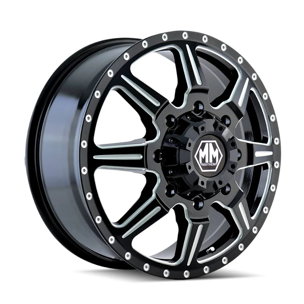 22x8.25 8x6.5x22 Black/Milled Wheel Rim Y37432