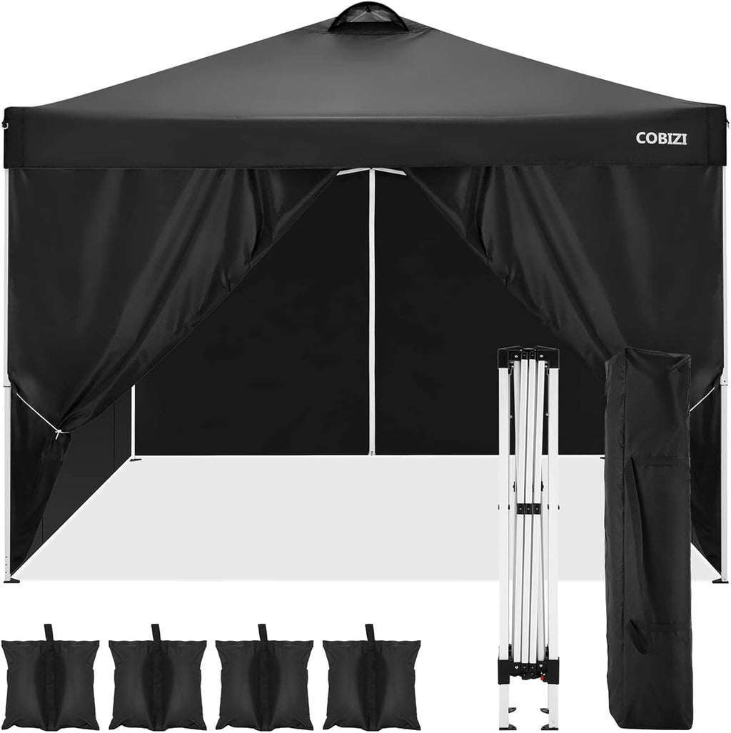 10x10 FT Outdoor Portable Canopy Tent with Sidewalls S749397