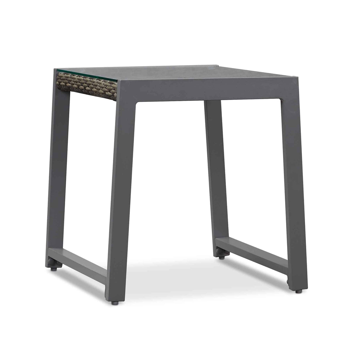 Gray Aluminum Patio End Table, 2 count K9774