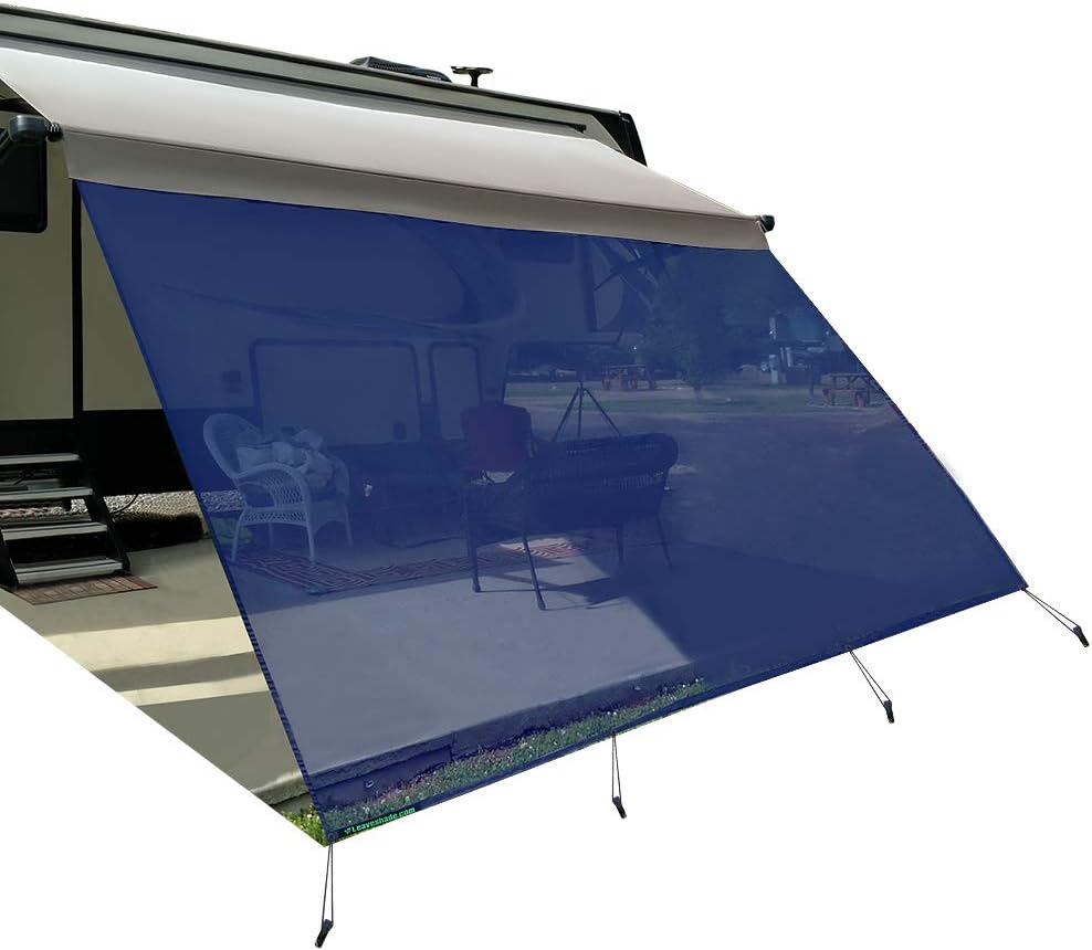Beige Mesh RV Awning Sun Shade Screen 8' X 12'3'' G1744