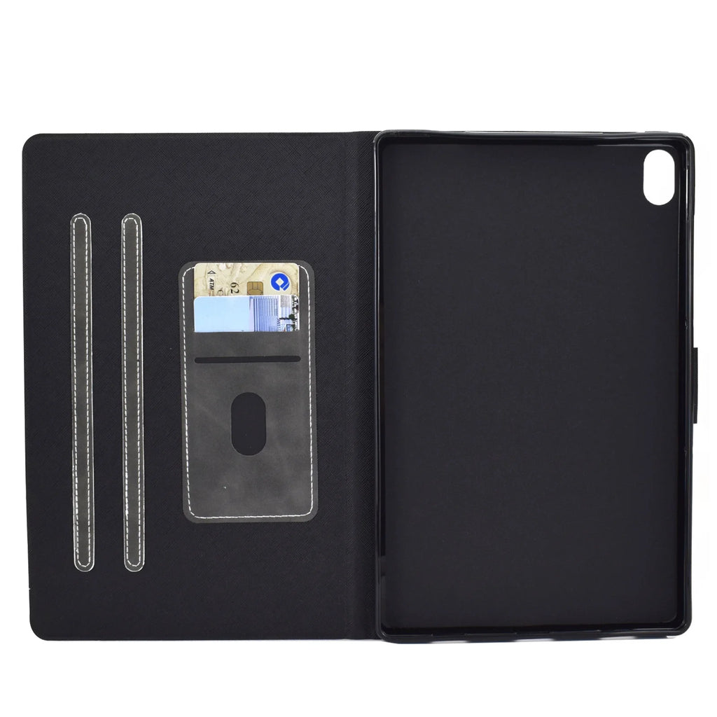 Black Leather Folio Stand Cover for iPad 10.9 Inch Y74777