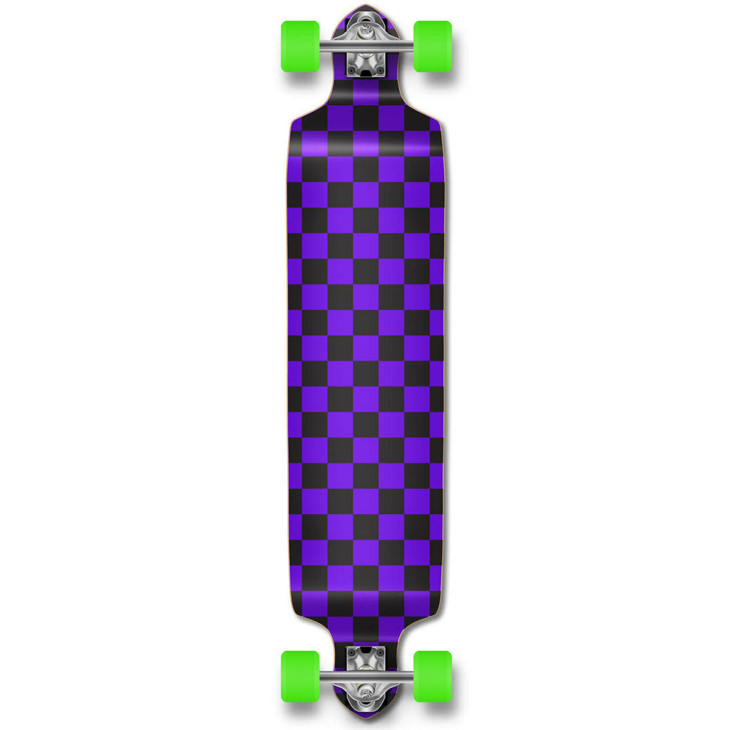 Checker Purple Drop Down Longboard Complete D691