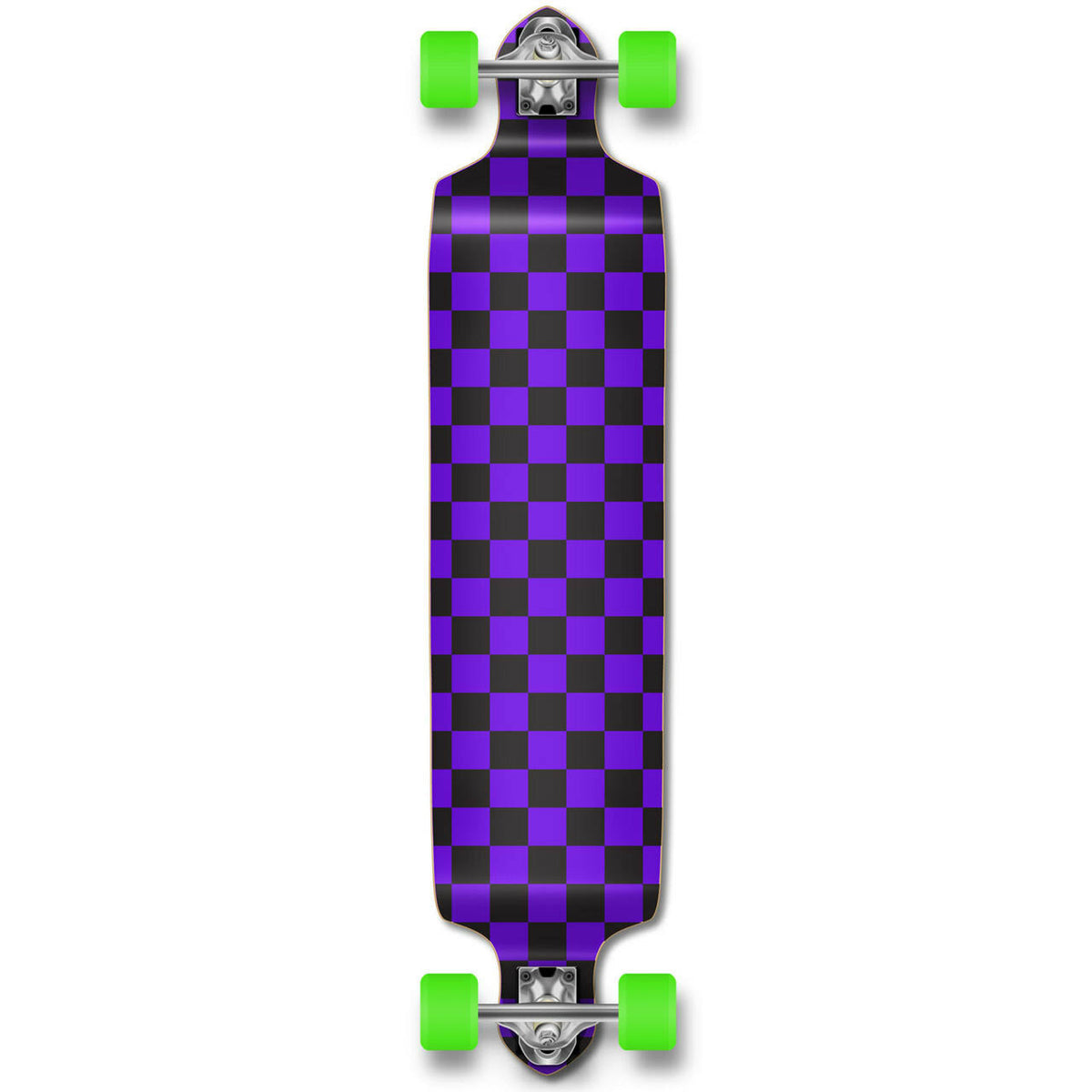 Checker Purple Drop Down Longboard Complete D691