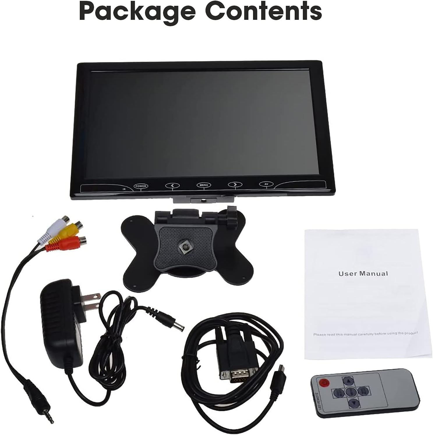 10.1 Inch LED Security Monitor with Remote Control Pack of 2 E5119
