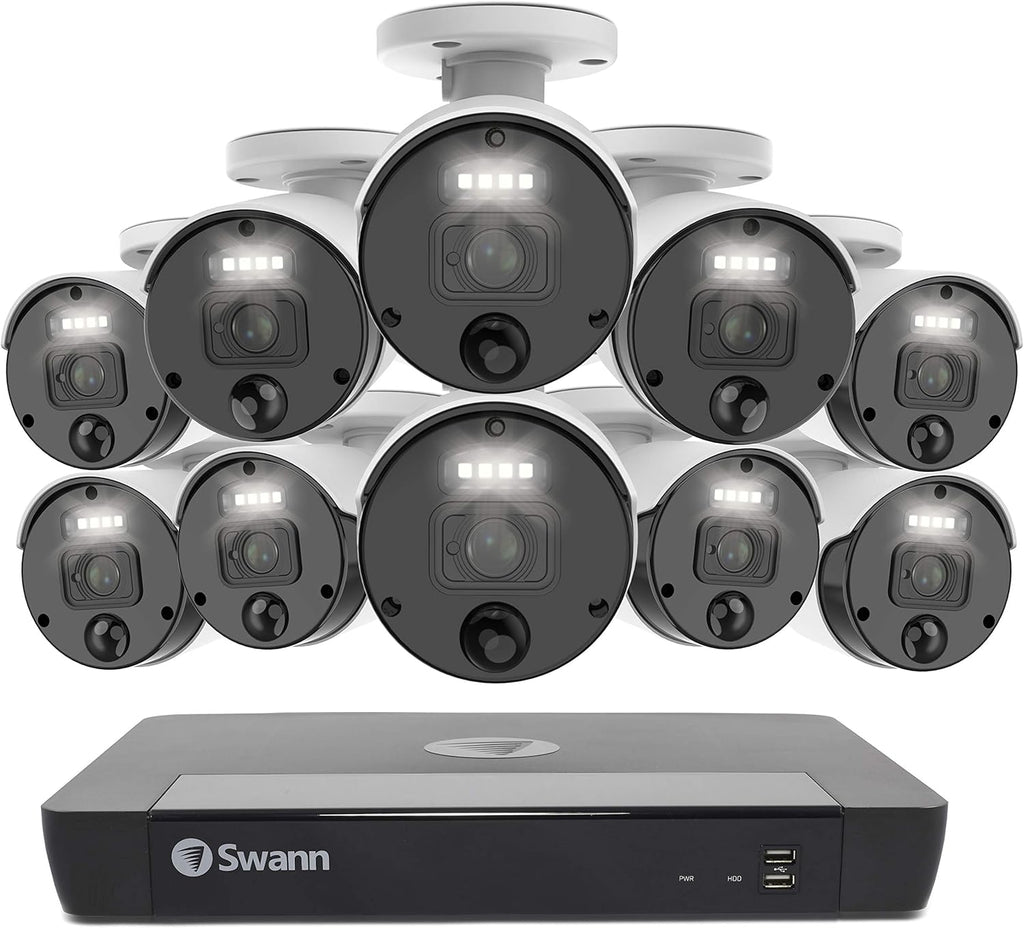 8 Camera 8 Channel POE NVR 4K Wired Security Camera System M905794
