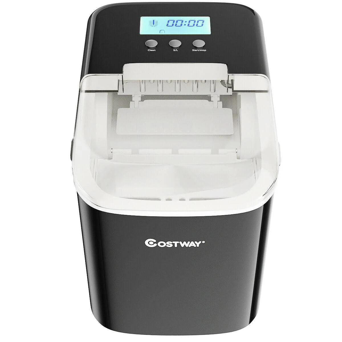 Black Countertop LCD Display Ice Maker with Ice Scoop W27588