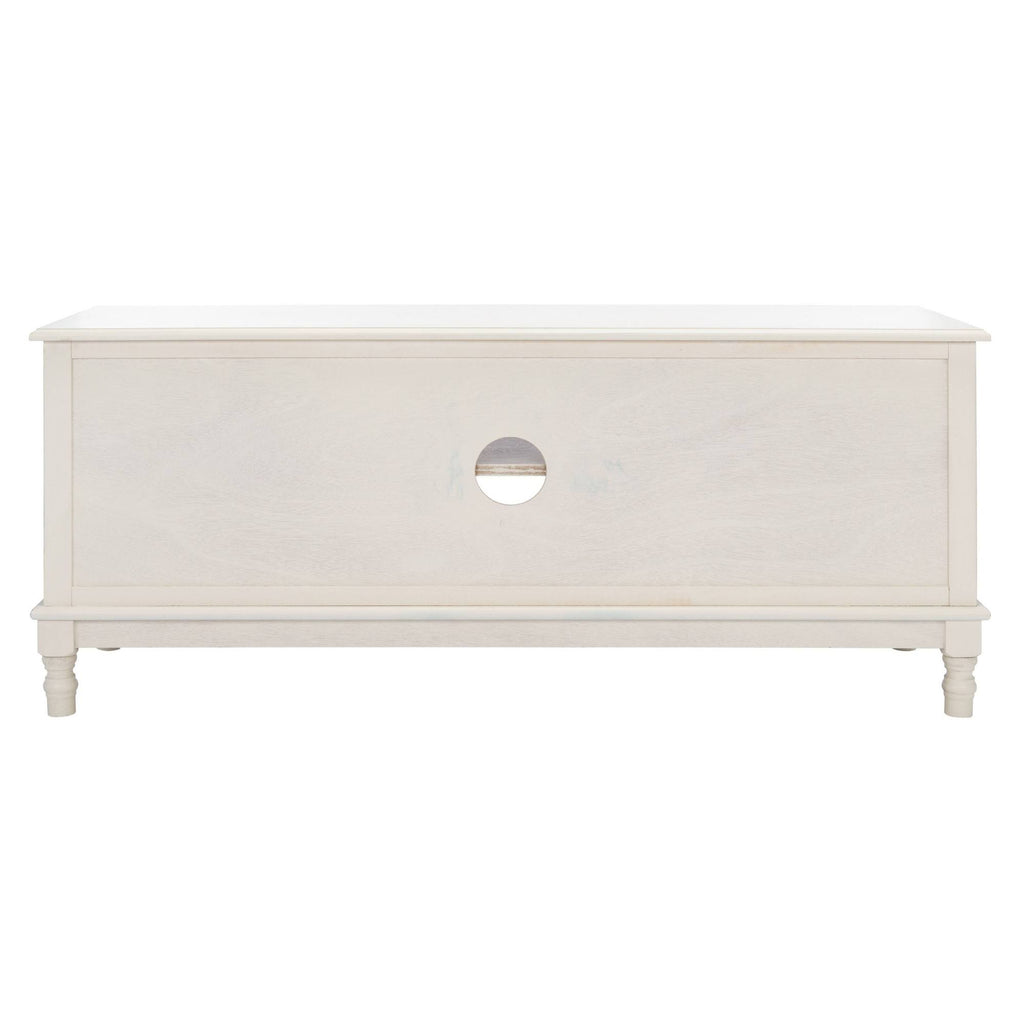 2 Door 1 Shelf Media Stand Distressed White T124