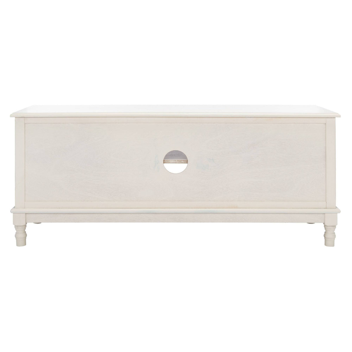 2 Door 1 Shelf Media Stand Distressed White T124