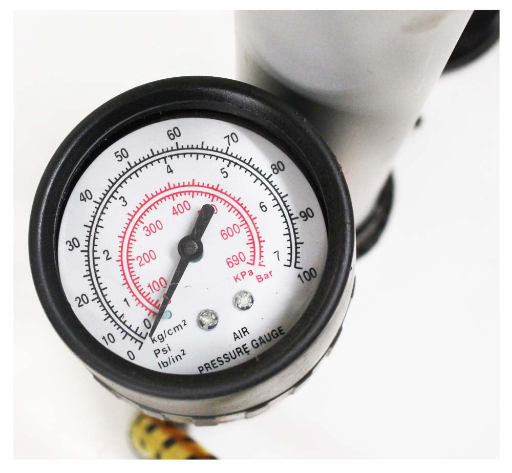 22" High-Pressure Hand Pump with Dial Gauge, Lightweight Metal Body V6088