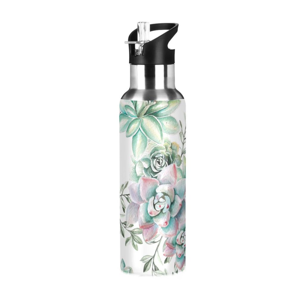 20 oz Insulated Stainless Steel Water Bottle with Straw Lid E282874