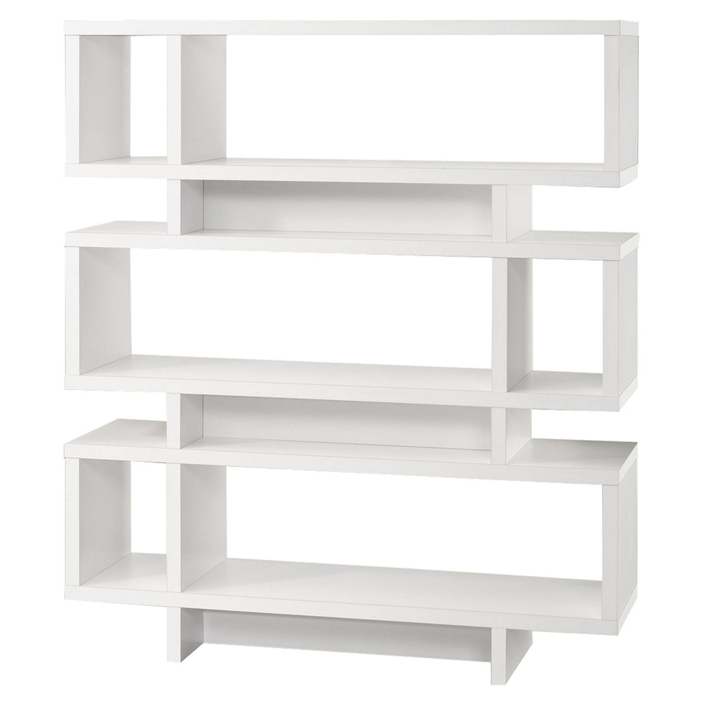 White Contemporary Rectangular Bookcase U352
