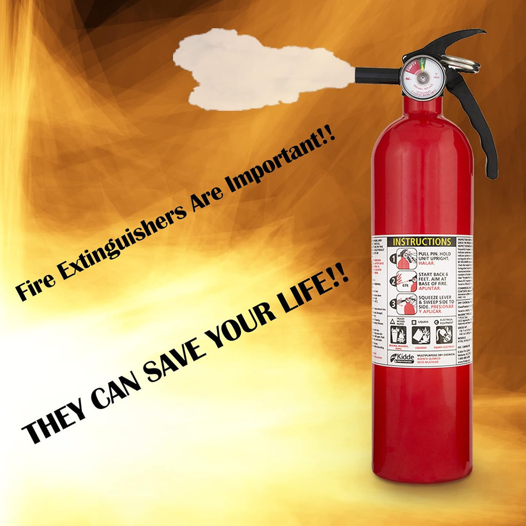 2 Pack Red Multipurpose Fire Extinguishers O926