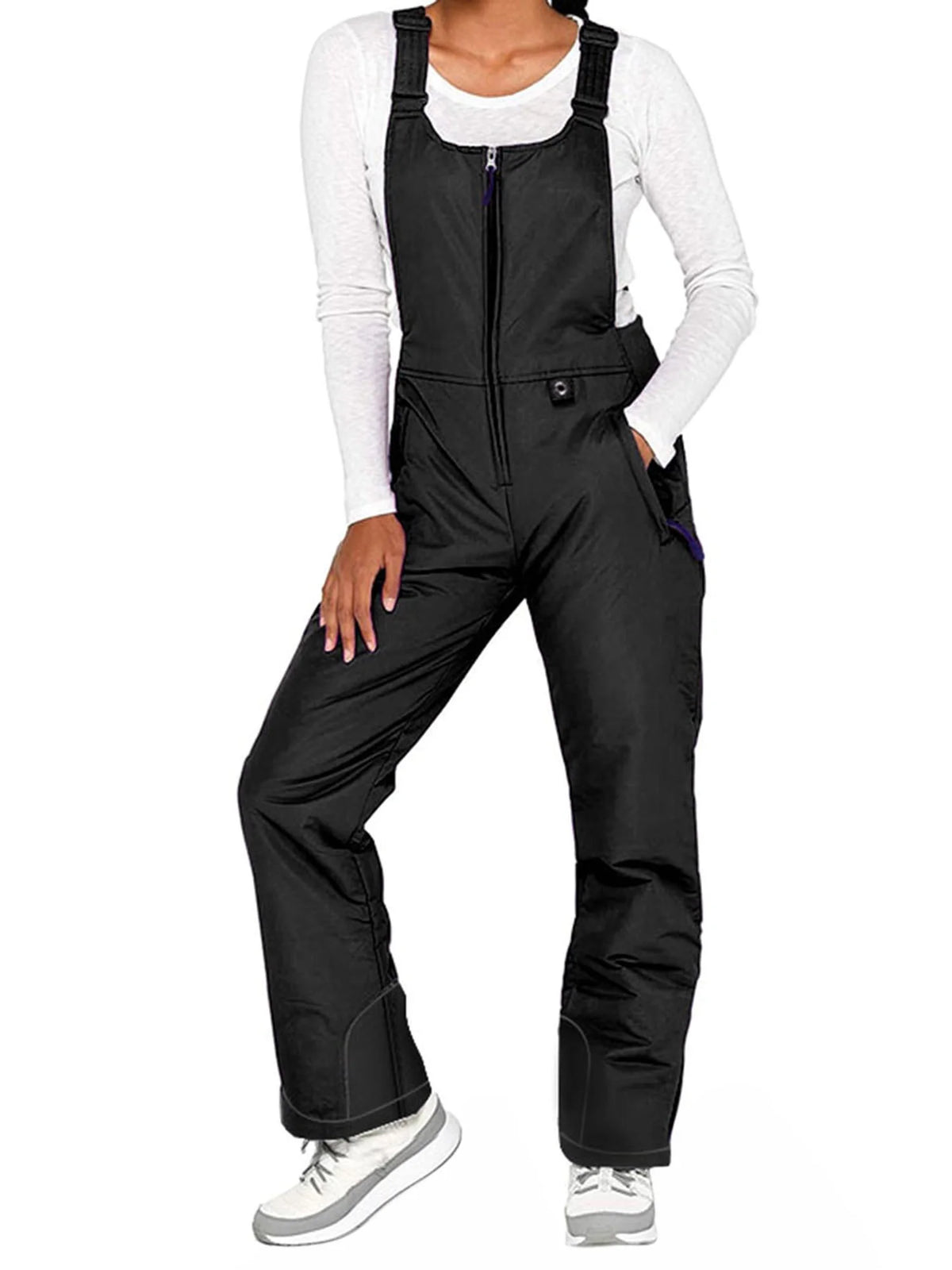 Sleeveless Ski Overalls with Side Pocket W588
