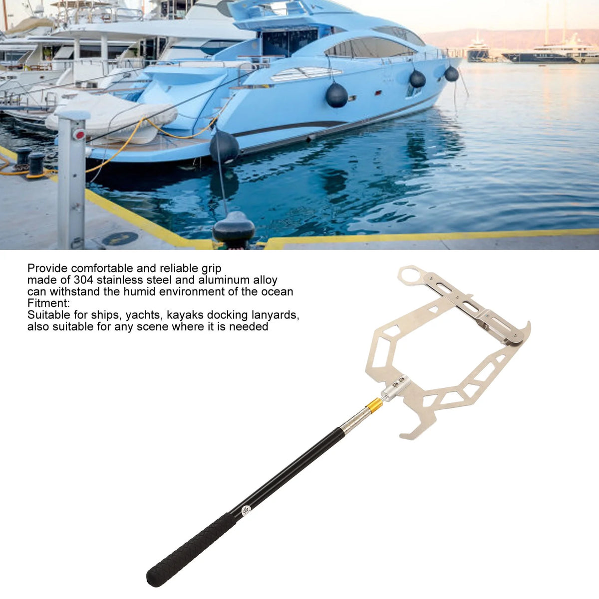 Stainless Steel Dock Hook with Telescopic Rod R5172