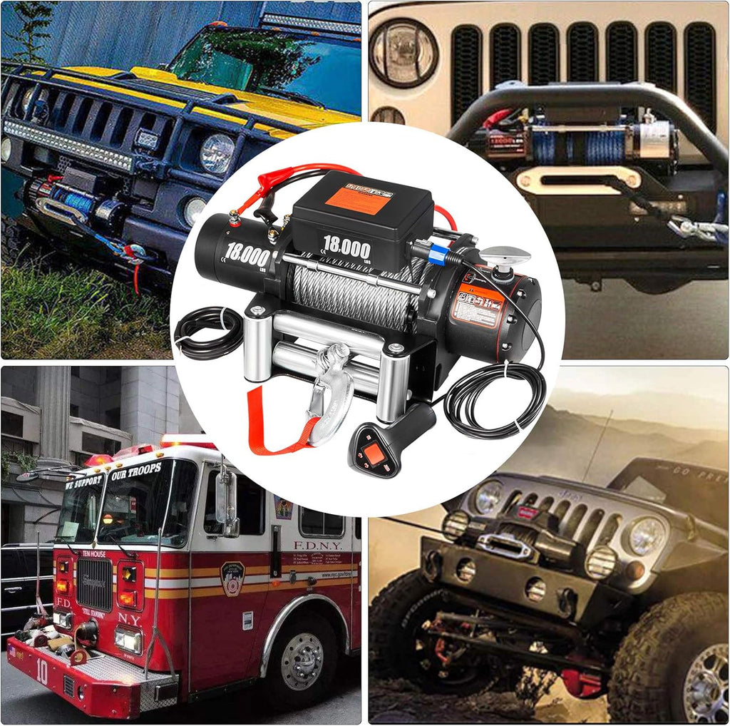 18000lbs Electric Winch with Wireless Remote Control V861