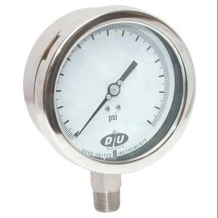Compound Gauge, 30 HG to 400 Psi, 4-1/2In A213