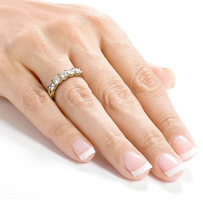 14K Yellow Gold Moissanite Bridal Wedding Band X720