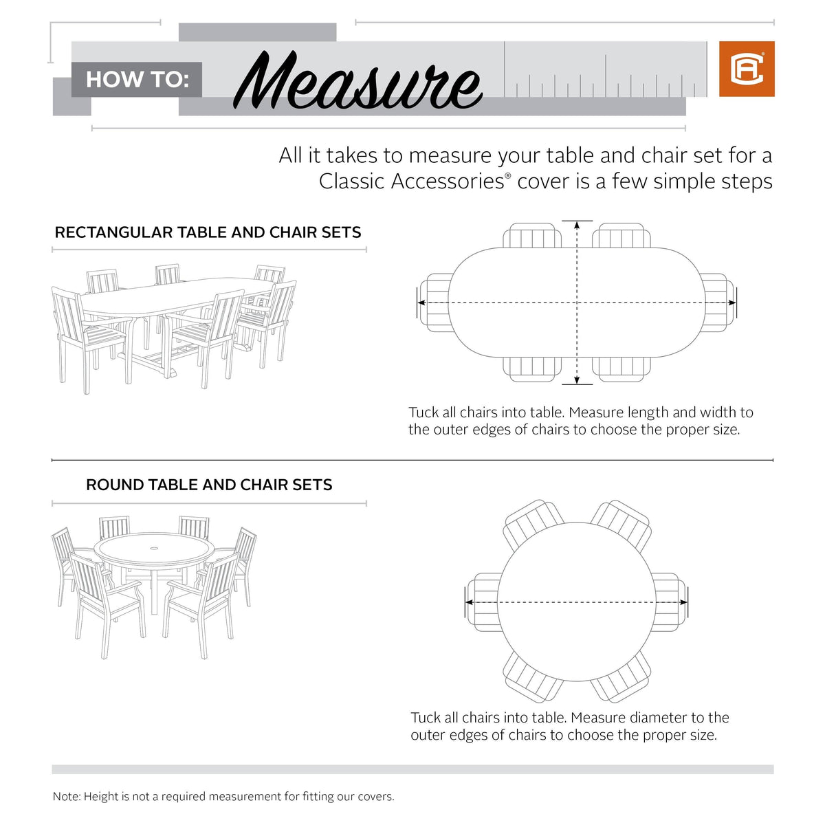 Patio Table & Chair Set Cover U9863