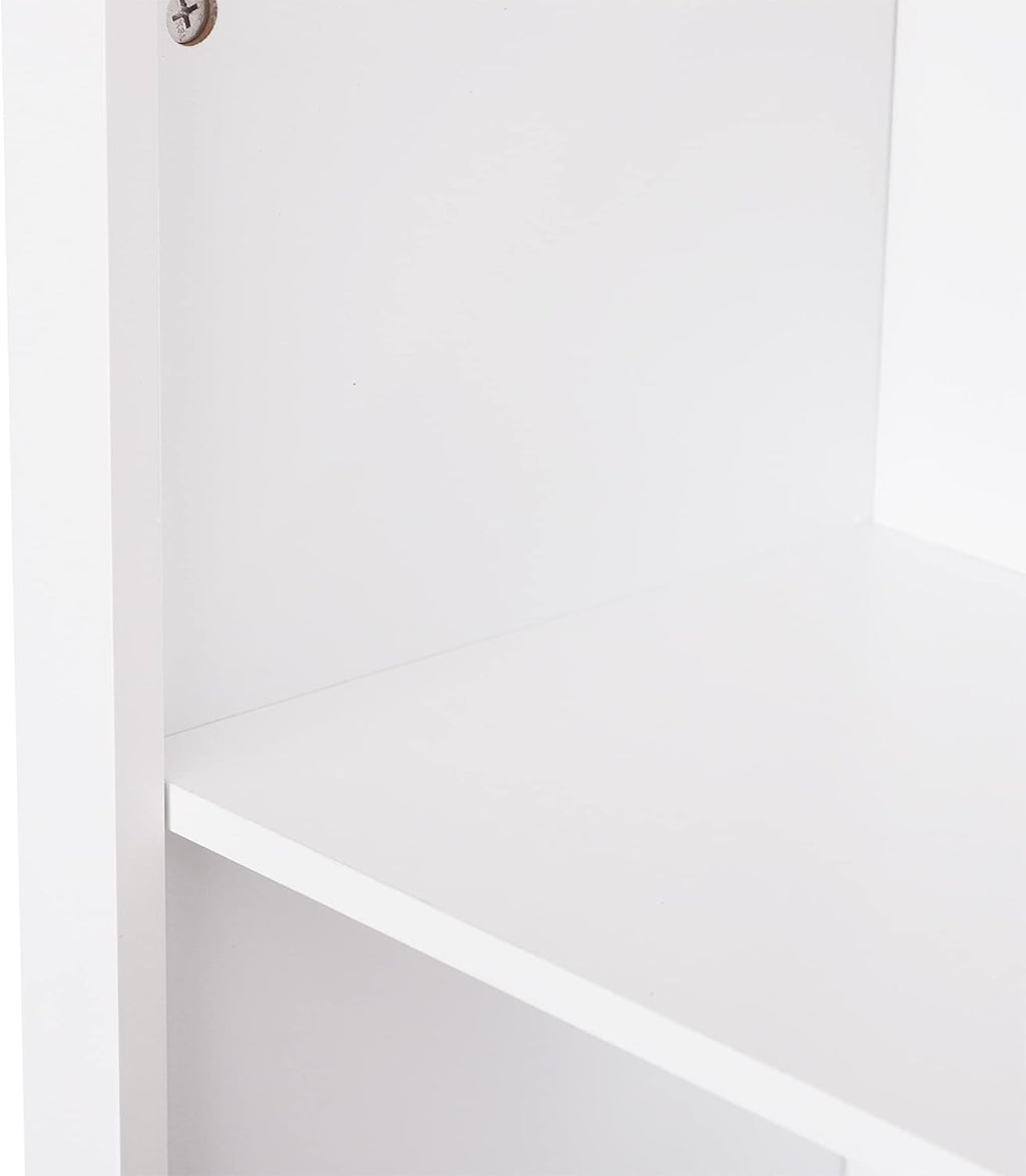 White 3-Tier Storage Cabinet with Double Door U919920