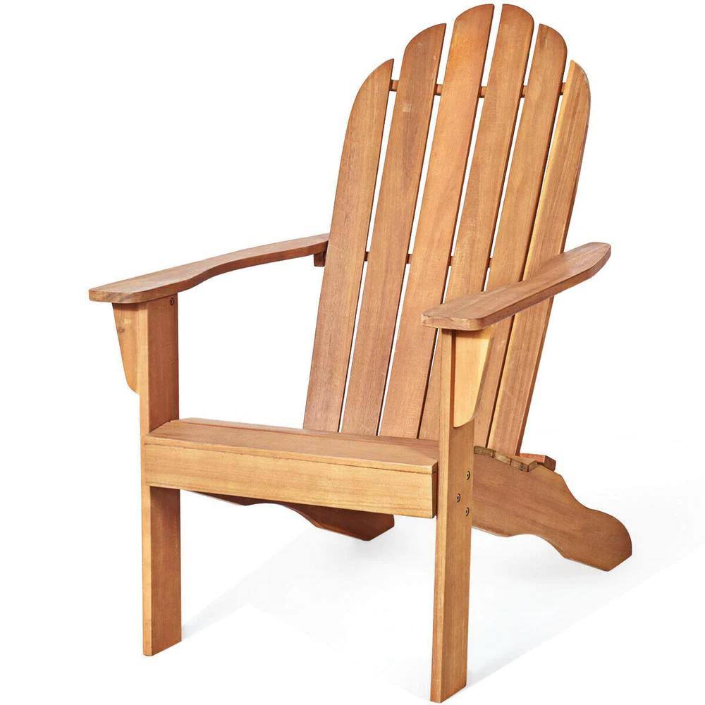 Wood Color Reclining Adirondack Chair A73300