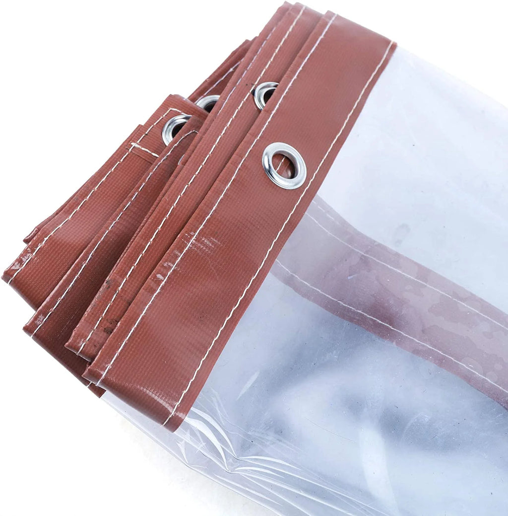 Brown Waterproof PVC Tarpaulin Canopy 8'*8' J13107