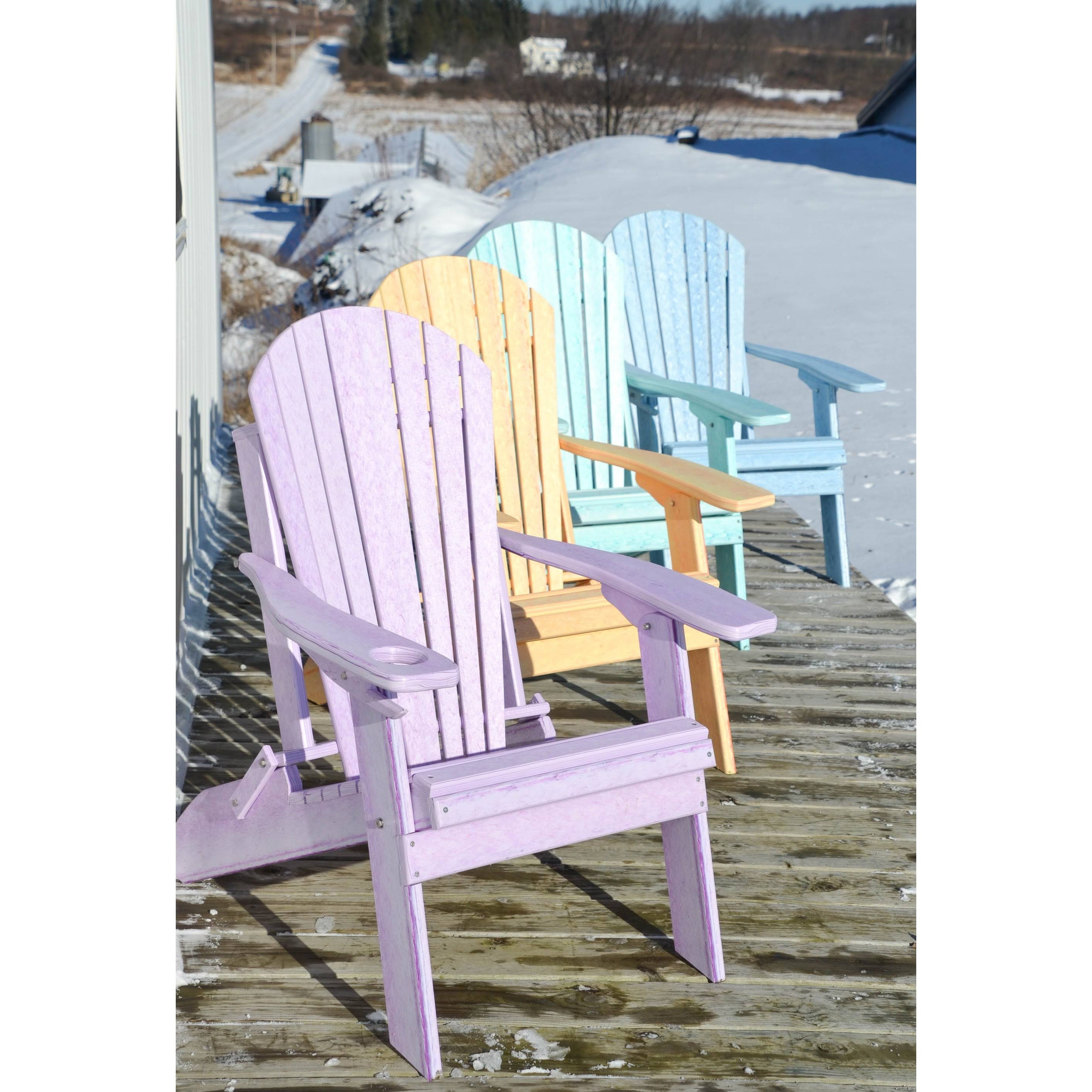 Speckled Maple/Brown Folding Adirondack Chair B3971