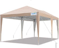 10x20 EZ Pop Up Canopy Tent Waterproof with Roller Bag (Beige) H504