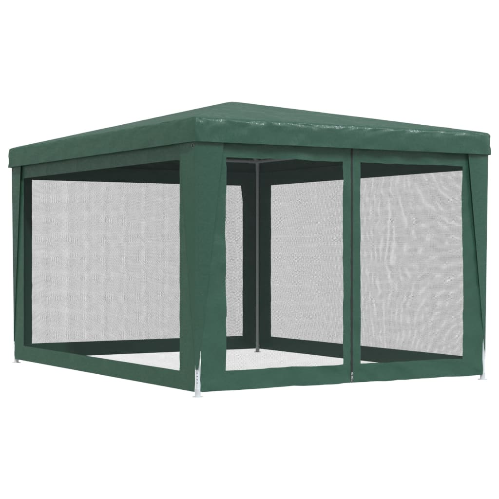 Green 9.8'x13.1' HDPE Party Tent with 4 Mesh Sidewalls P337