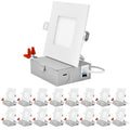 4x22 Ultra Thin Square LED Recessed Lighting Dimmable 10W Wet Rated Z421572