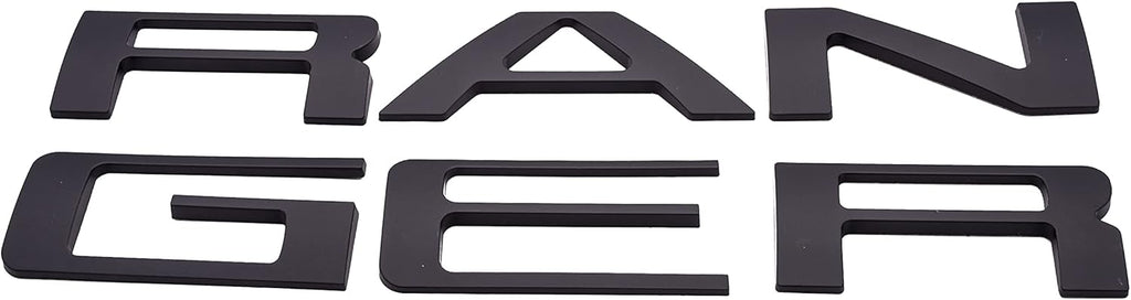 Black with Red Outline Double Layer Tailgate Insert Letters Pack of 2 Y5156