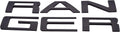 Black with Red Outline Double Layer Tailgate Insert Letters Pack of 2 Y5156