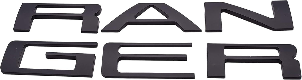 Black with Red Outline Double Layer Tailgate Insert Letters Pack of 2 Y5156