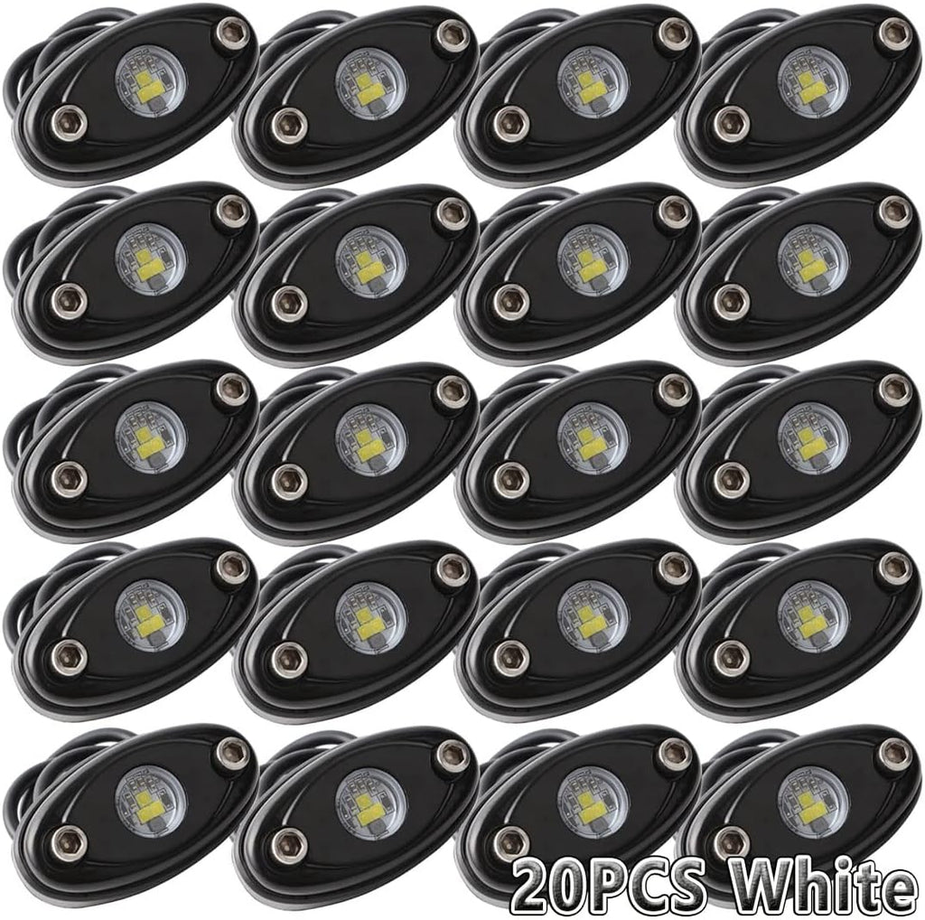 White LED Rock Lights 20PCS Waterproof B269879