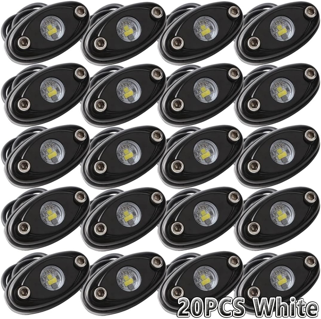 White LED Rock Lights 20PCS Waterproof B269879