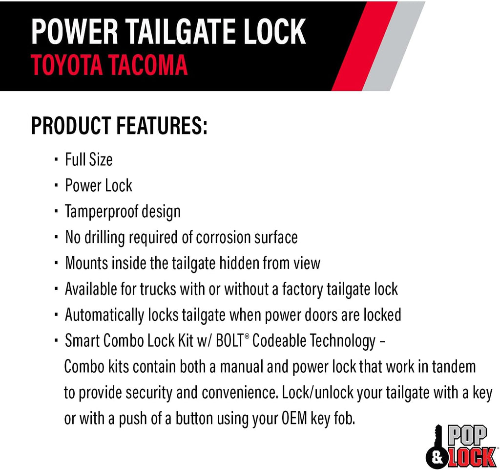 Black Power Tailgate Lock K833