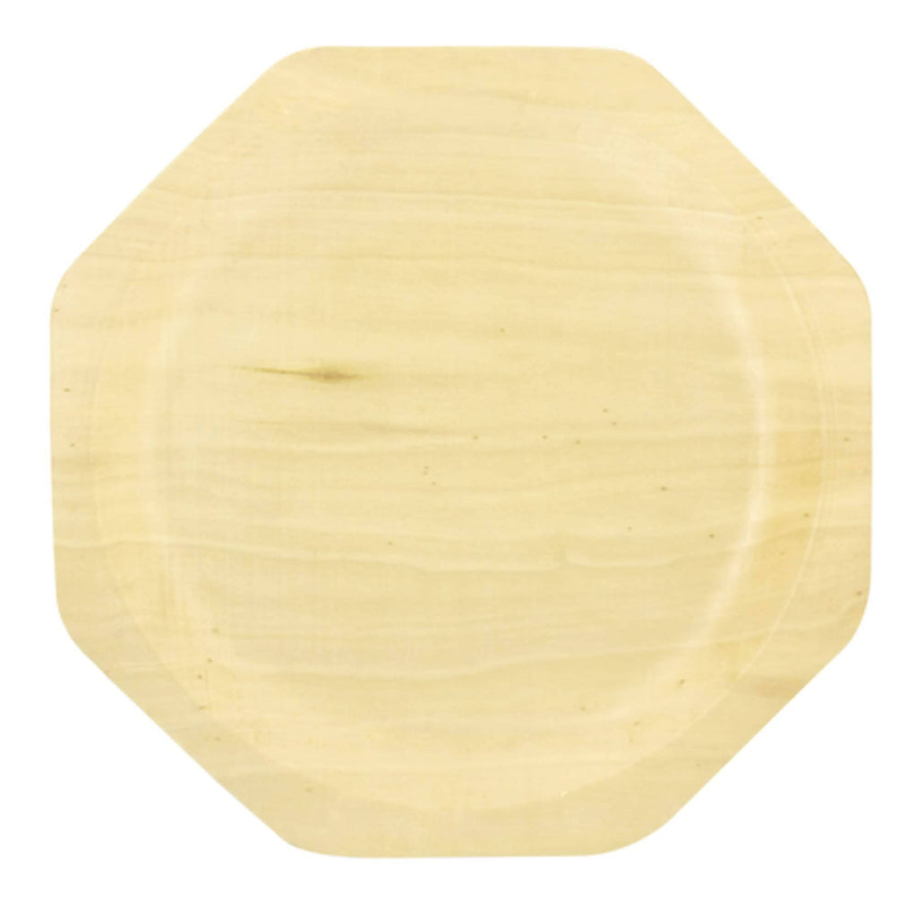 Octagonal Wooden Plate, 10, Case of 200 Y723015