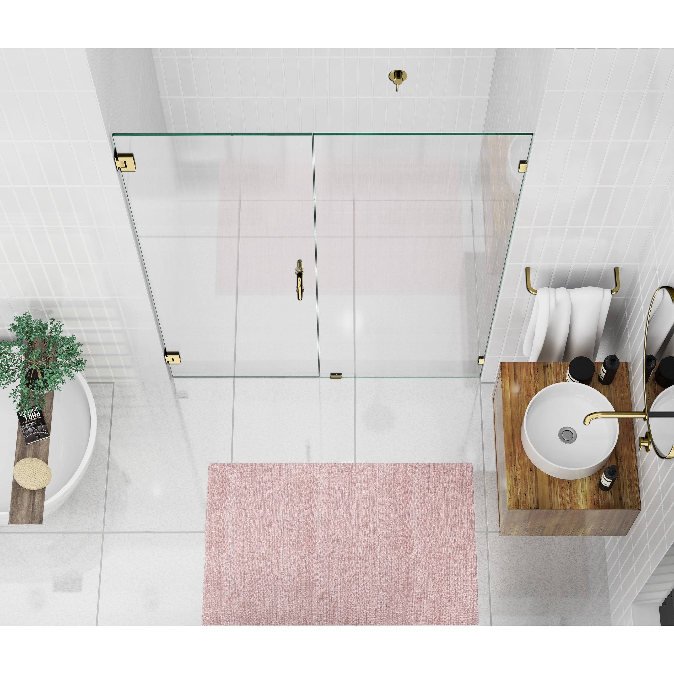 Frameless Shower Door Wall Hinge Brushed Nickel R271020