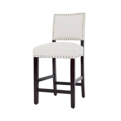 Beige Solid Wood Counter Stool O356814