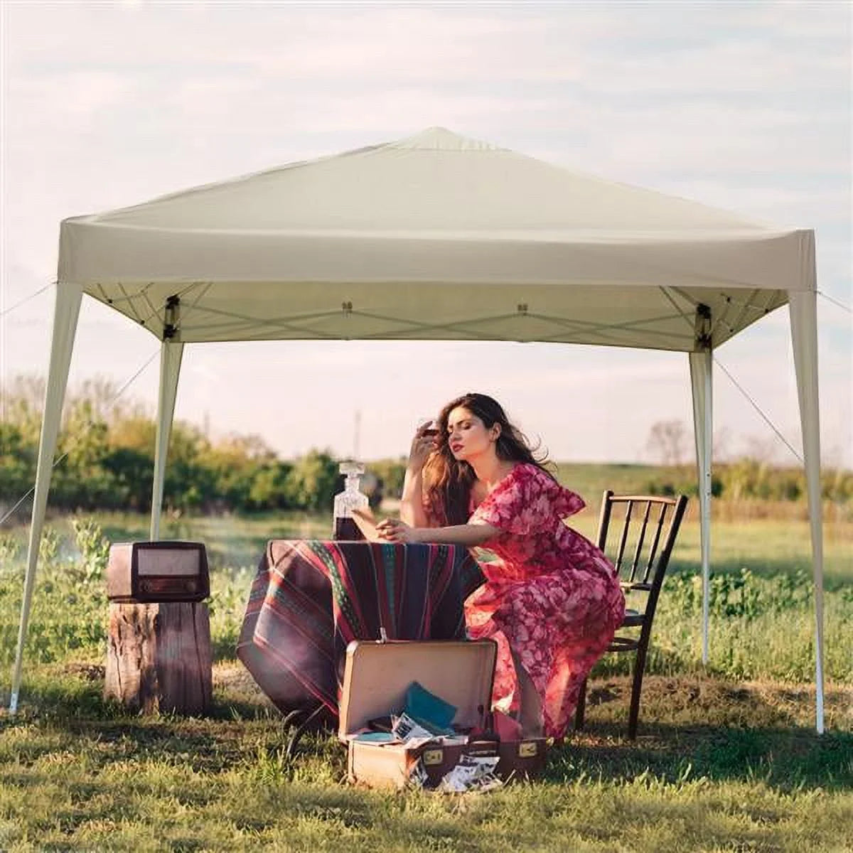 Khaki Waterproof Folding Tent J7373