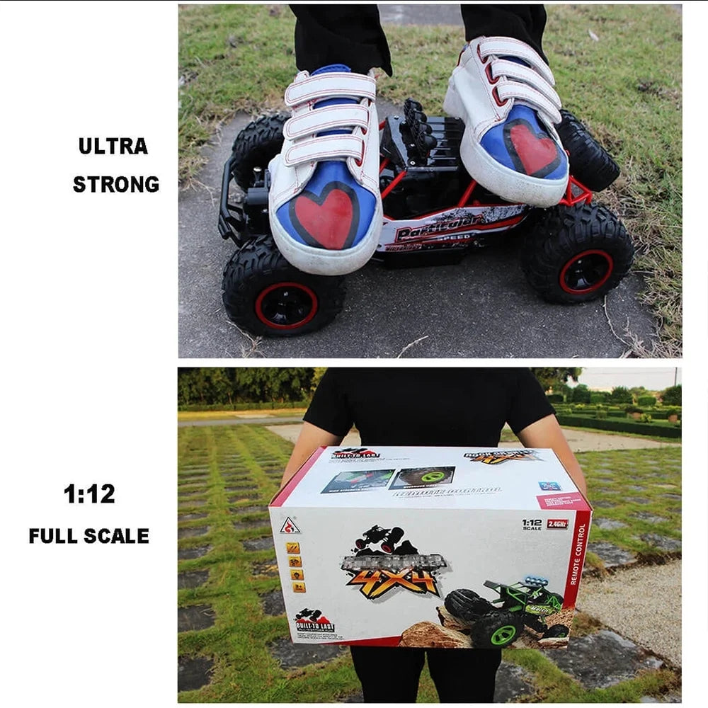 Large Remote Control Truck 1:12 4WD 2.4Ghz Waterproof Monster Truck I7200