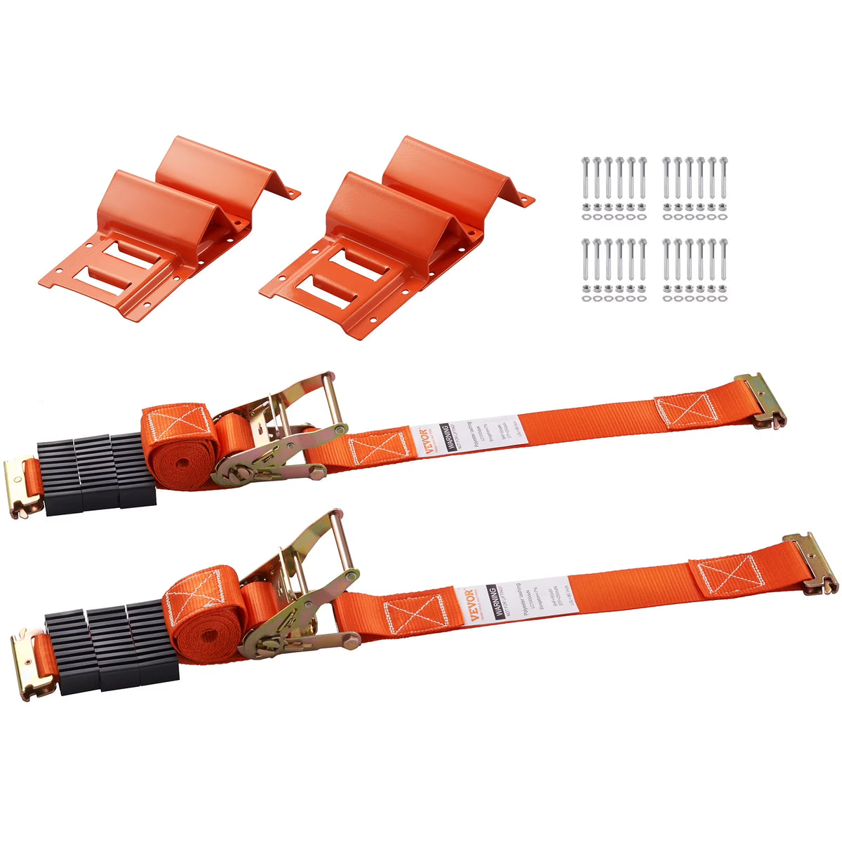Wheel Chock Tire Down Strap Kit 4-Pack Y7824